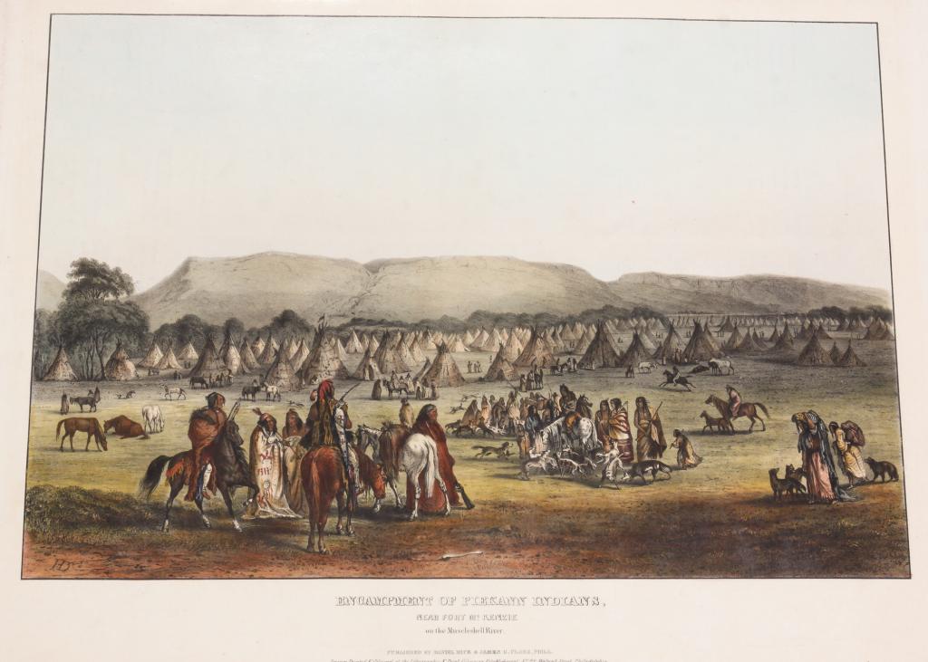 MCKENNEY & HALL PRINT "PIEKANN INDIANS". (1 of 2)
