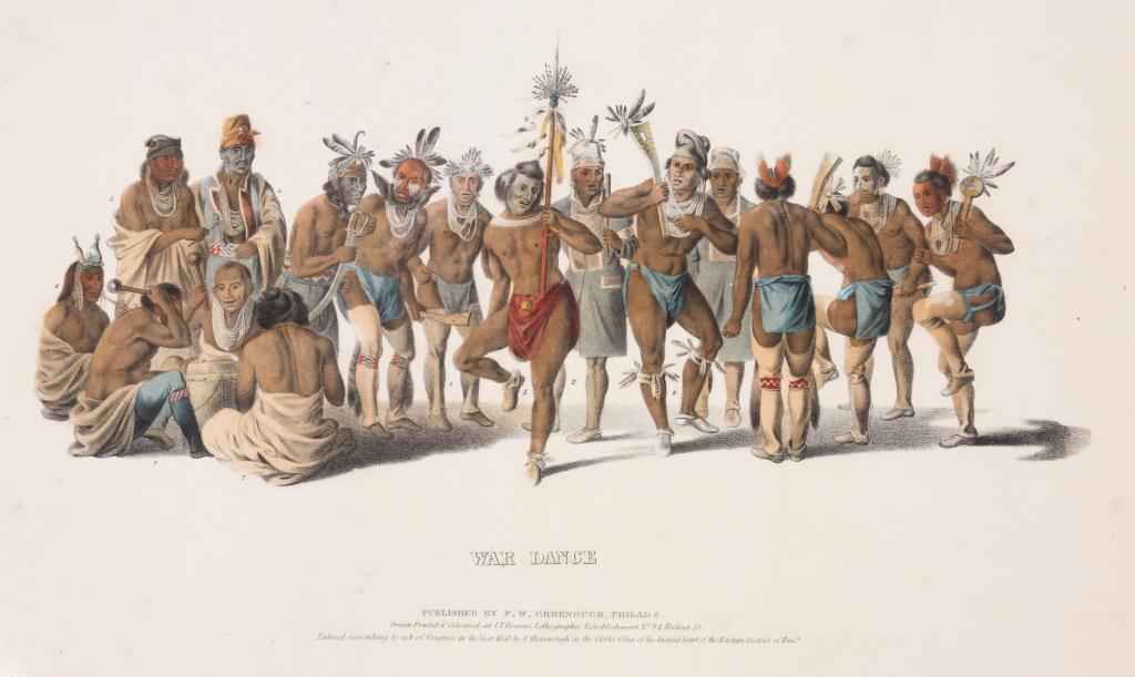 MCKENNEY & HALL PRINT "WAR DANCE". (1 of 2)