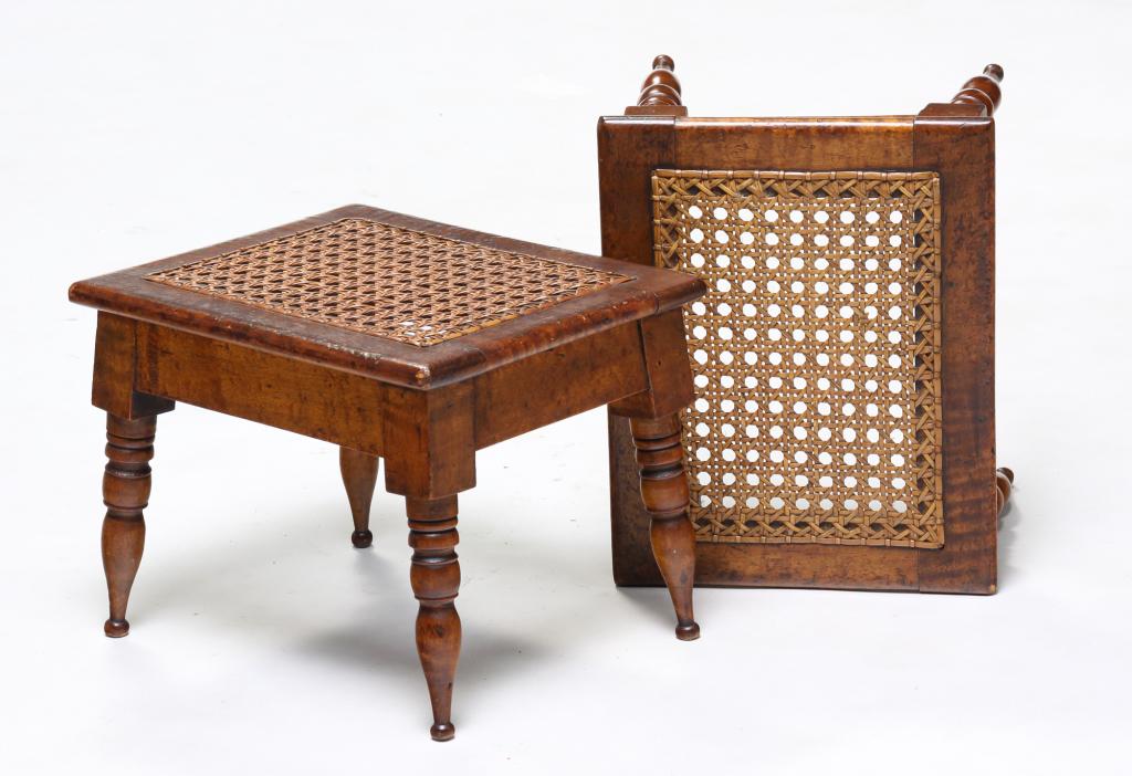 PAIR OF AMERICAN FOOTSTOOLS. (1 of 4)