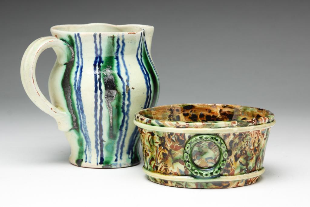 TWO PIECES OF EUROPEAN POTTERY. (1 of 4)