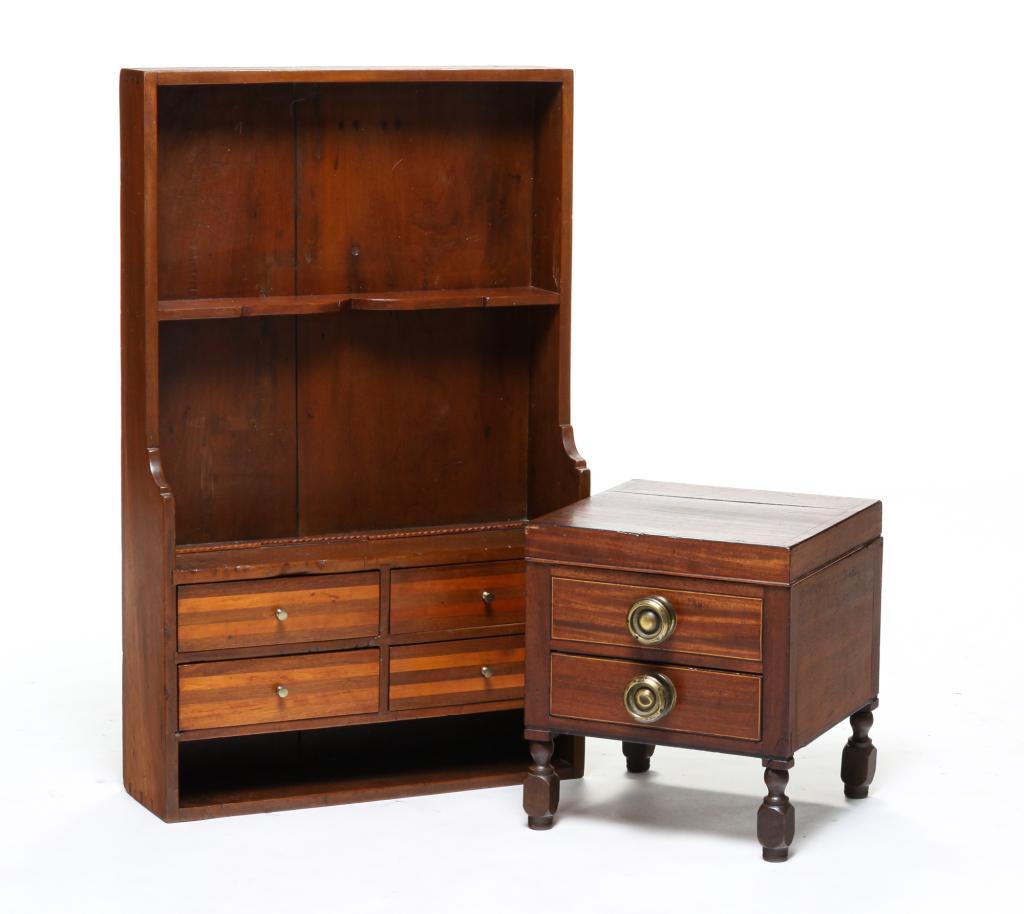 AMERICAN HANGING SHELF AND SMALL STAND. (1 of 7)