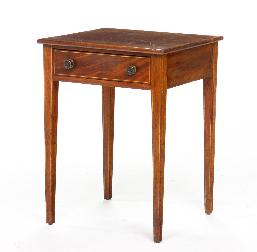 NEW ENGLAND HEPPLEWHITE WORK STAND. (1 of 5)