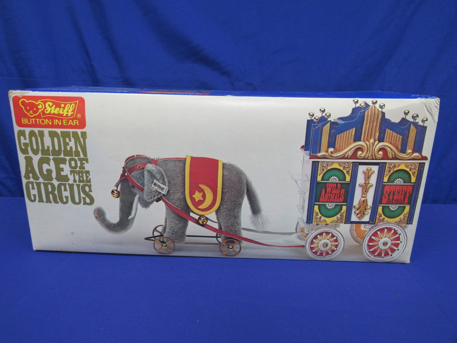 STEIFF GOLDEN AGE OF CIRCUS ELEPHANT AND WAGON (1 of 1)