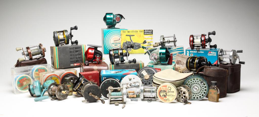 GROUPING OF FISHING REELS INCLUDING FLY REELS. (1 of 6)