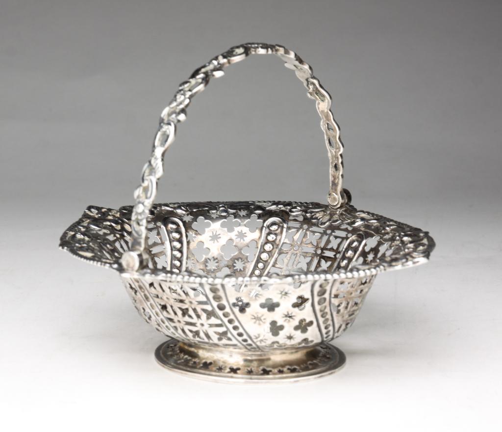 ENGLISH SILVER SWEETMEAT BASKET. (1 of 4)
