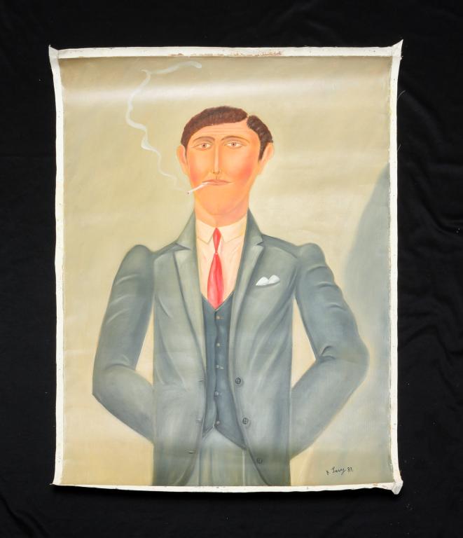 SMOKING MAN BY BENJAMIN LEVY. (1 of 3)