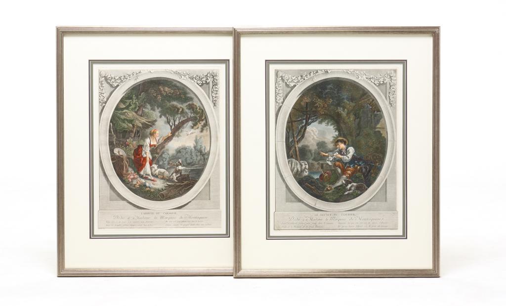 TWO FRENCH PRINTS AFTER FRANCOIS BOUCHER. (1 of 6)