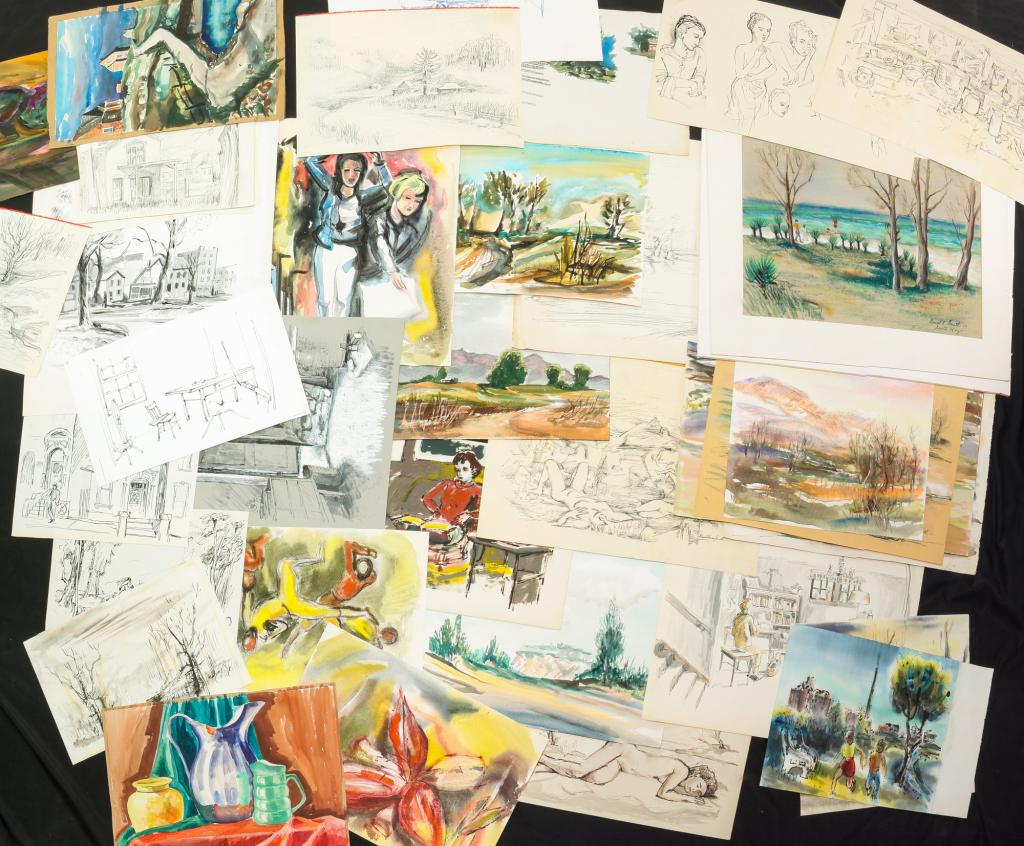 LARGE GROUP OF ARTWORK BY DAVID LEWIS SMITH. (1 of 4)