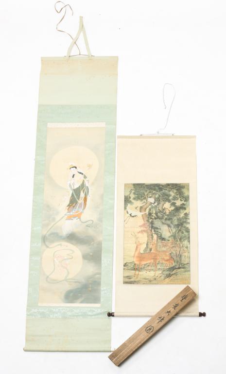 TWO ASIAN SCROLLS. (1 of 9)