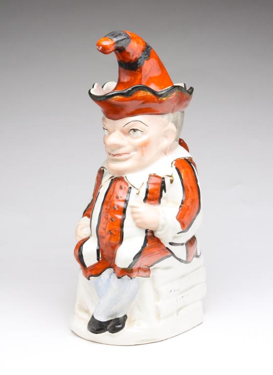 ENGLISH STAFFORDSHIRE PUNCH TOBY PITCHER. (1 of 6)