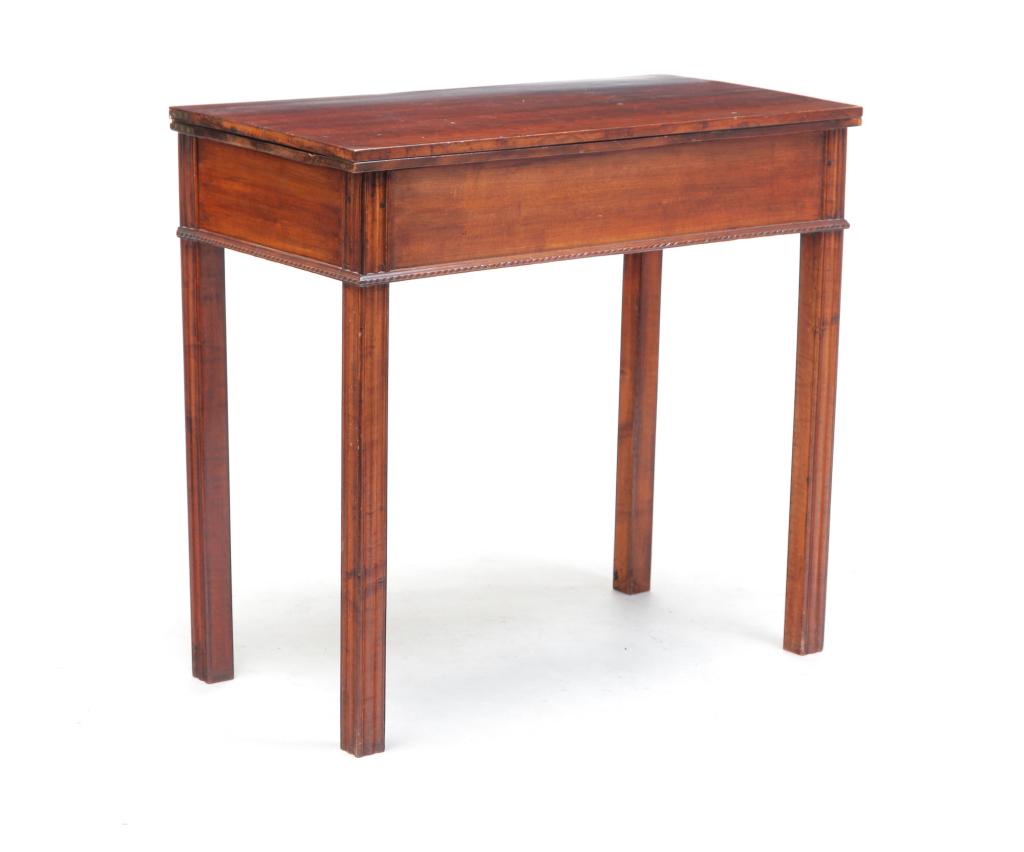 ENGLISH CHIPPENDALE GAMING TABLE. (1 of 7)