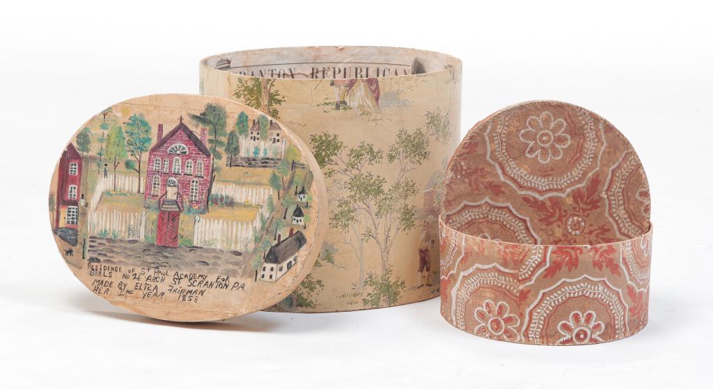 TWO AMERICAN BAND BOXES. (1 of 9)