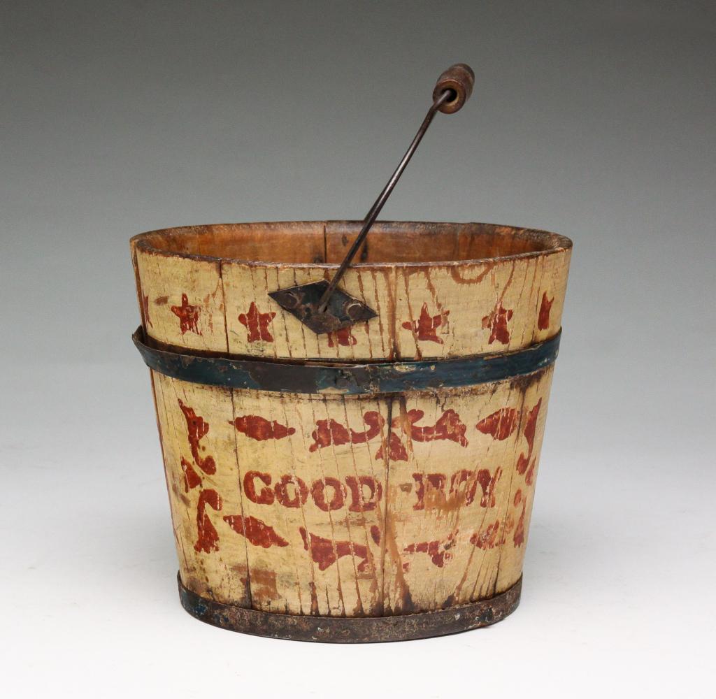 AMERICAN "GOOD BOY" DECORATED CHILD'S BUCKET. (1 of 8)
