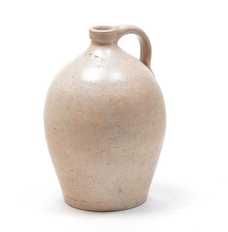 OHIO STONEWARE JUG BY RILEY BRATTON. (1 of 4)