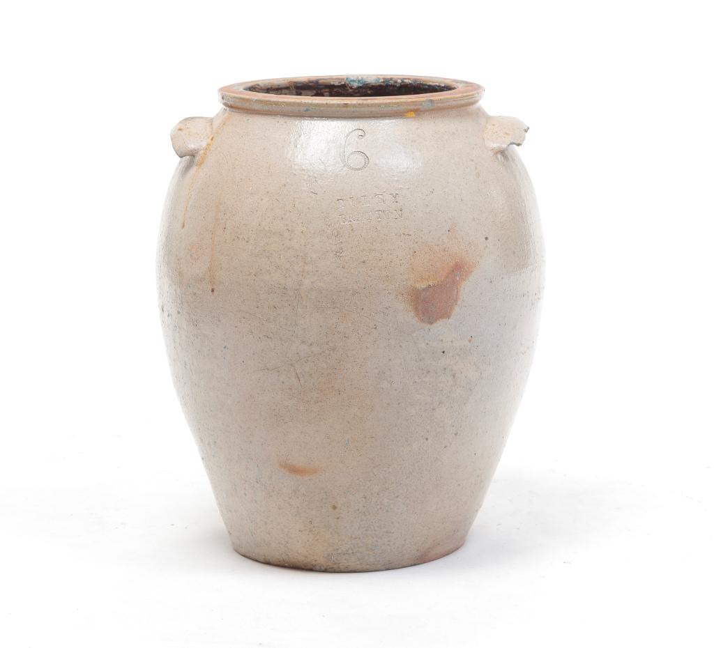 OHIO STONEWARE CROCK BY RILEY BRATTON. (1 of 6)