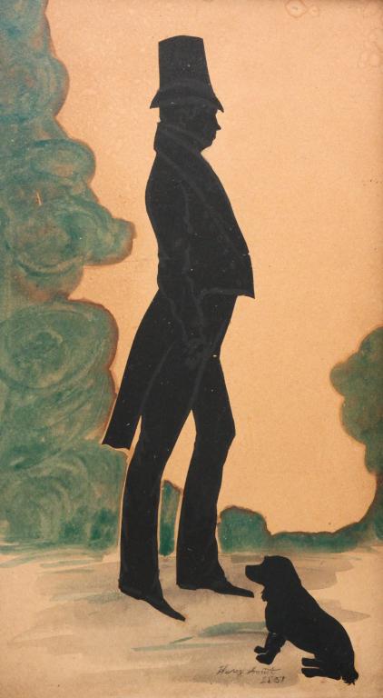 POSSIBLY PENNSYLVANIA SILHOUETTE OF A GENTLEMAN. (1 of 6)