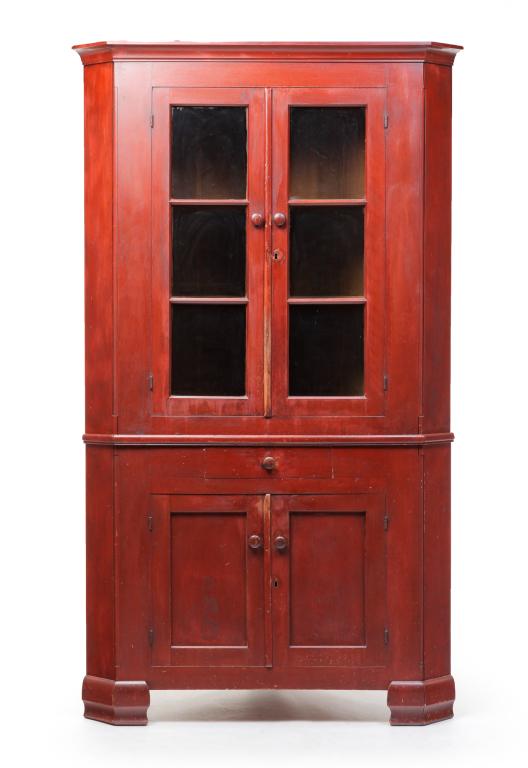 BEDFORD COUNTY PENNSYLVANIA CORNER CUPBOARD. (1 of 15)