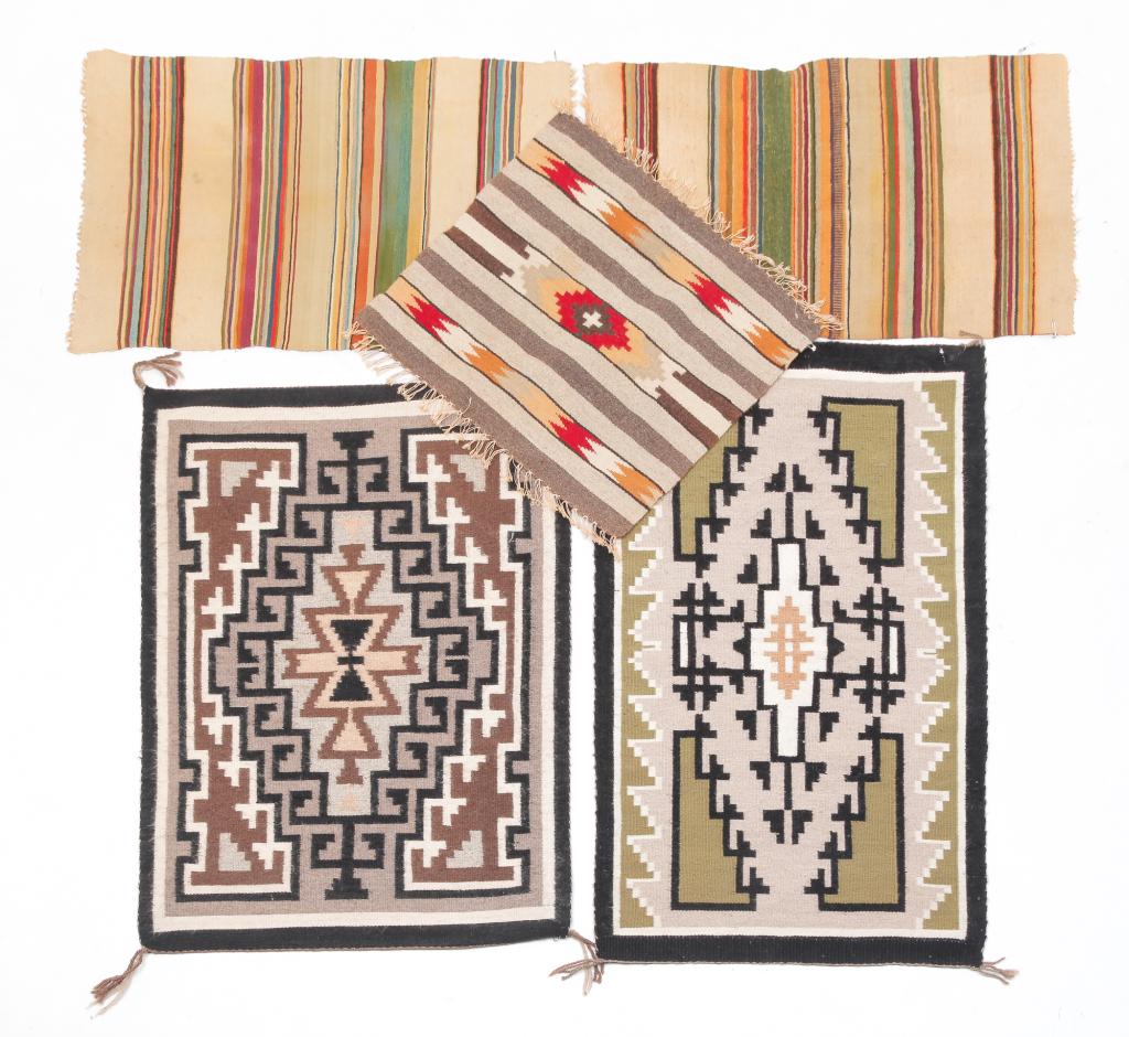 FIVE NAVAJO AND SOUTHWEST TEXTILES. (1 of 6)