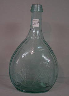 AQUA CALABASH. GXIII - 5 (scarce) with t: AQUA CALABASH. GXIII - 5 (scarce) with two hunting scenes. Slight wear and sickness with a few blisters. 9"h.