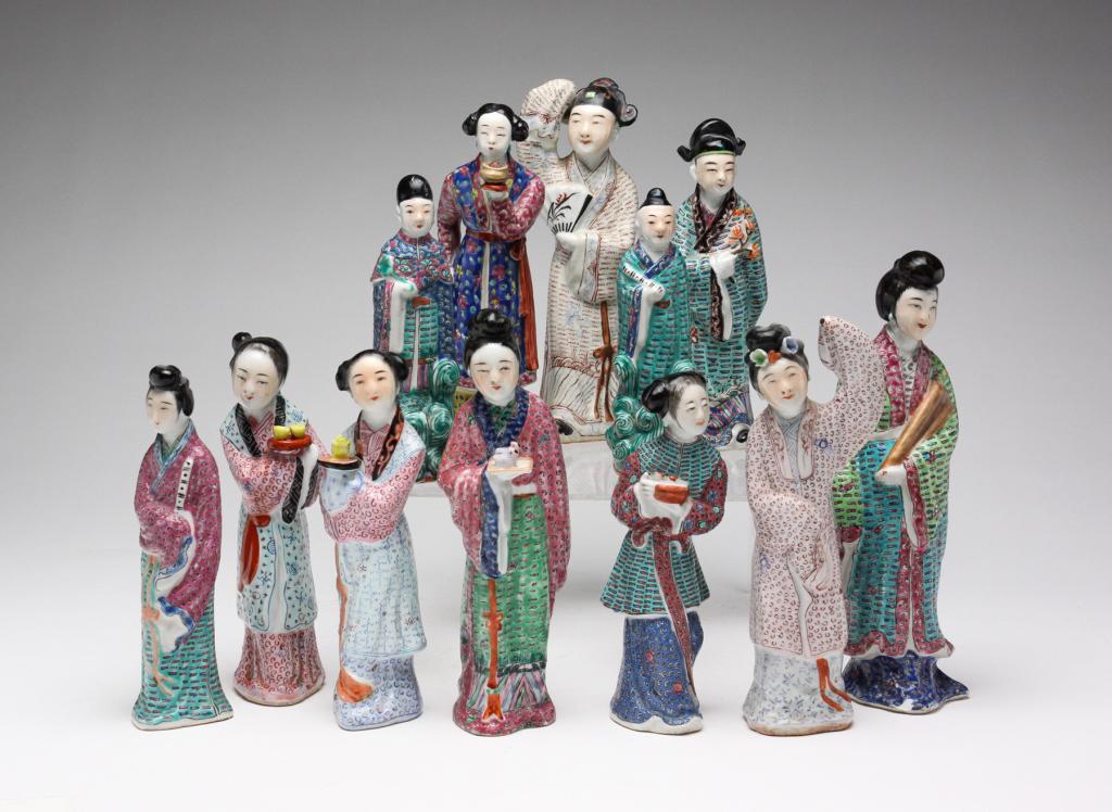 TWELVE CHINESE PORCELAIN FIGURES. (1 of 9)