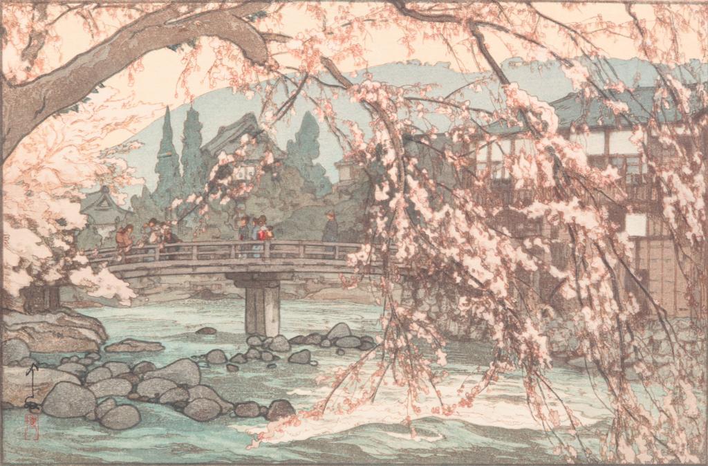 SPRING WOODBLOCK PRINT, HIROSHI YOSHIDA. (1 of 6)