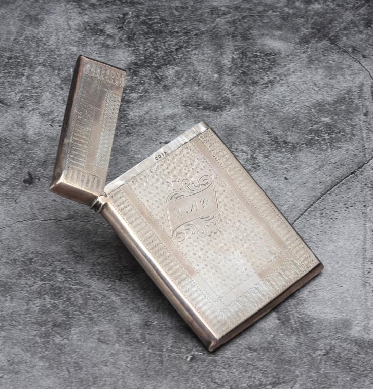 AMERICAN COIN SILVER CALLING CARD CASE. (1 of 4)
