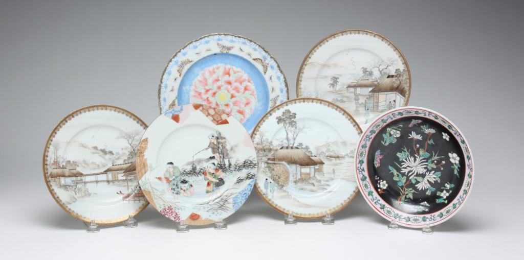 SIX ASIAN PORCELAIN PLATES. (1 of 19)