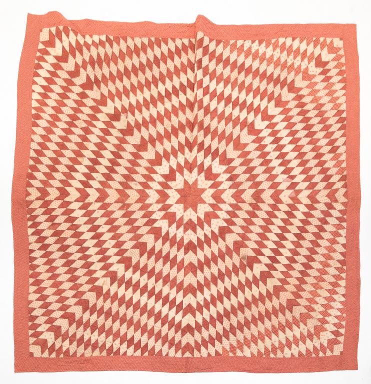 AMERICAN PIECED QUILT. (1 of 3)