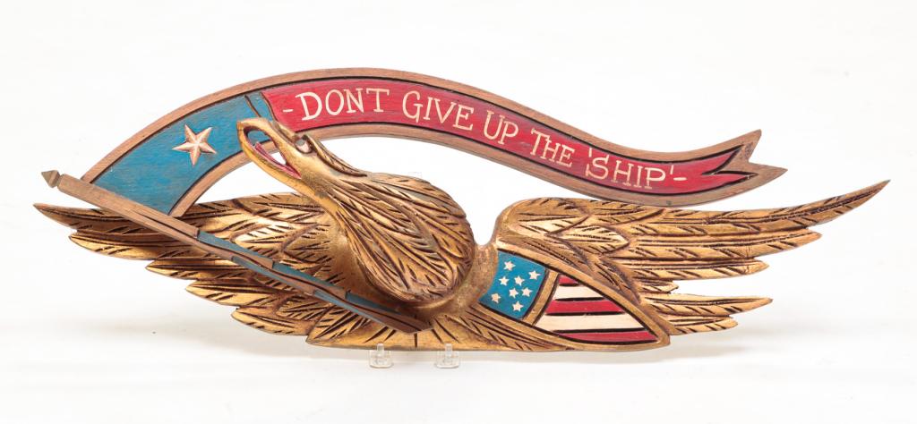 AMERICAN BELLAMY STYLE EAGLE PLAQUE. (1 of 3)