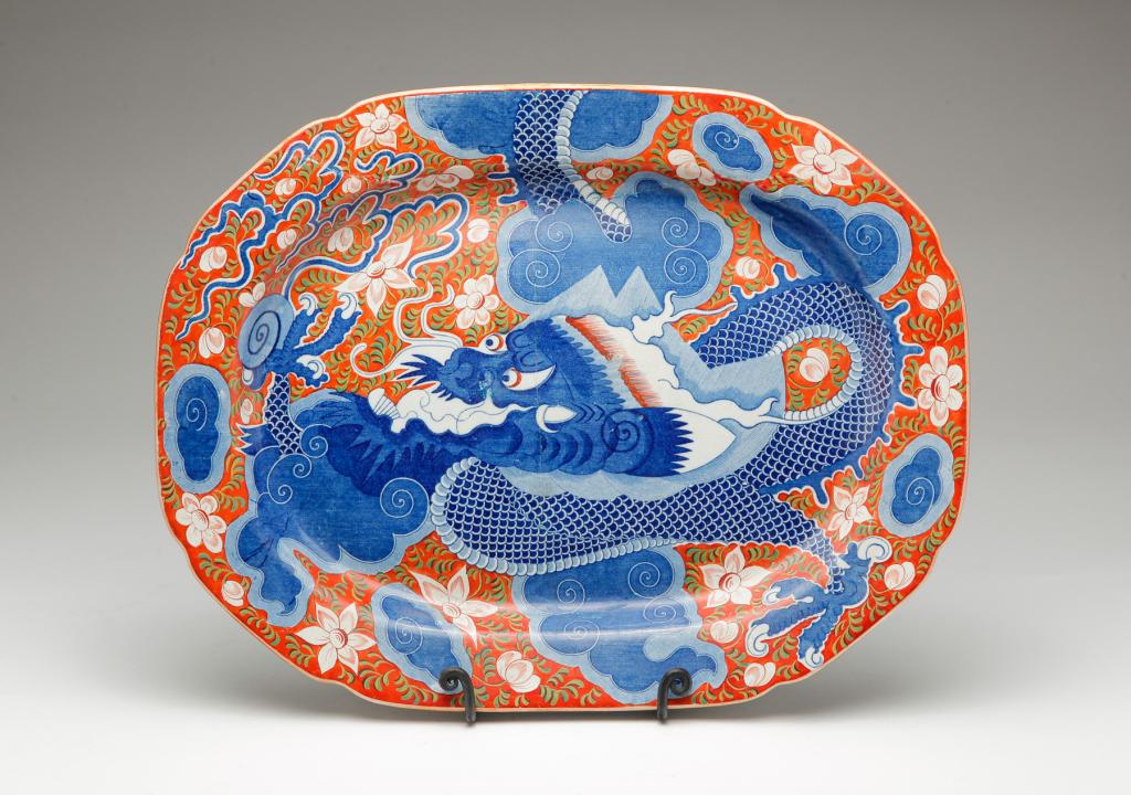 ENGLISH IRONSTONE PLATTER. (1 of 5)