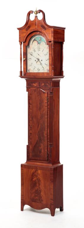 AMERICAN TALL CASE CLOCK. (1 of 8)