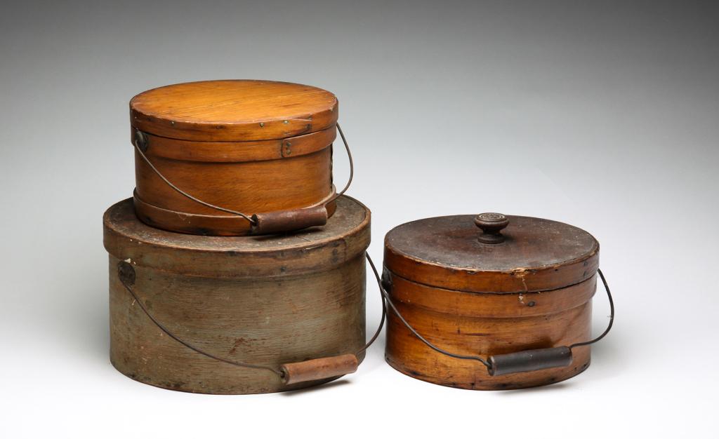 THREE AMERICAN BENTWOOD CARRIERS. (1 of 6)