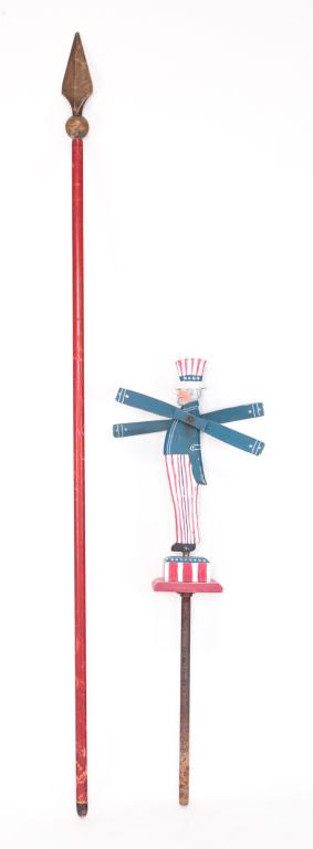 AMERICAN LODGE SPEAR AND UNCLE SAM WHIRLIGIG. (1 of 6)