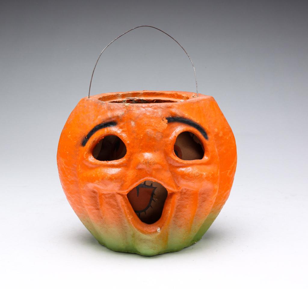 PAPIER MACHE PUMPKIN HEAD CARRIER. (1 of 10)