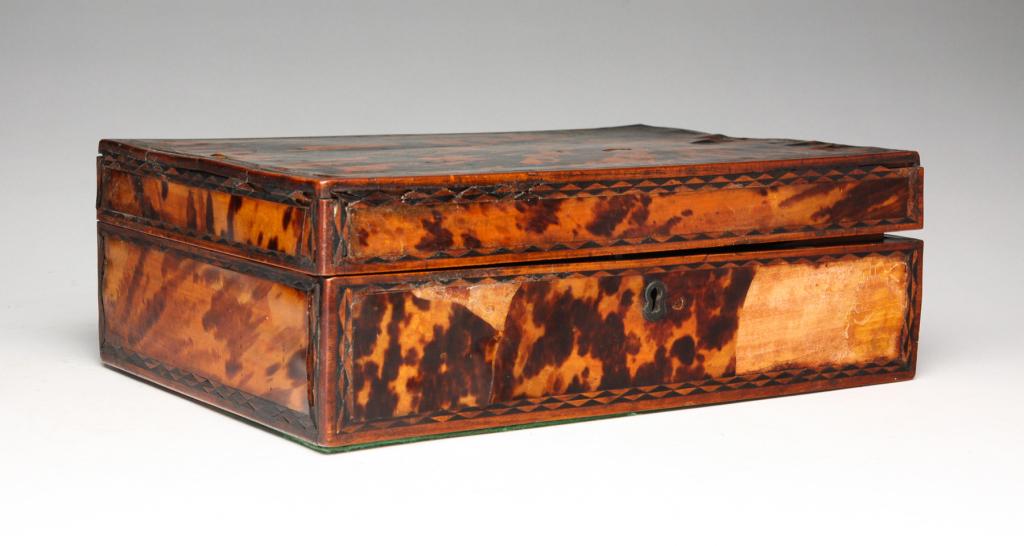 ENGLISH TORTOISE SHELL SEWING BOX. (1 of 5)