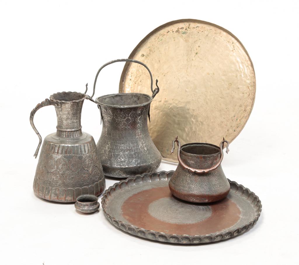 MIDDLE EASTERN VESSELS AND TRAYS. (1 of 9)