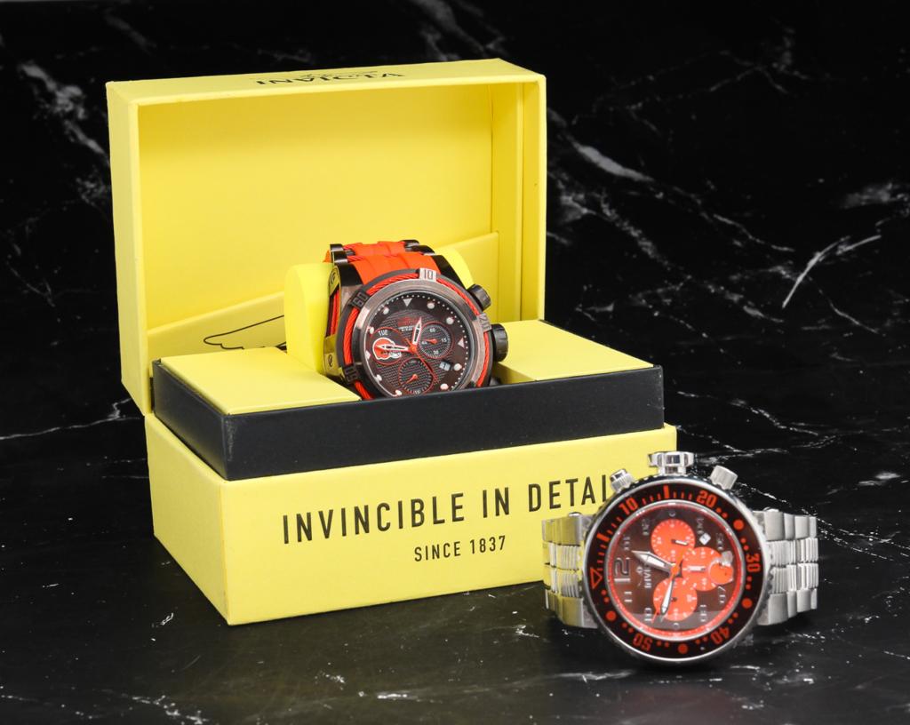 TWO INVICTA NFL CLEVELAND BROWN WATCHES. (1 of 9)