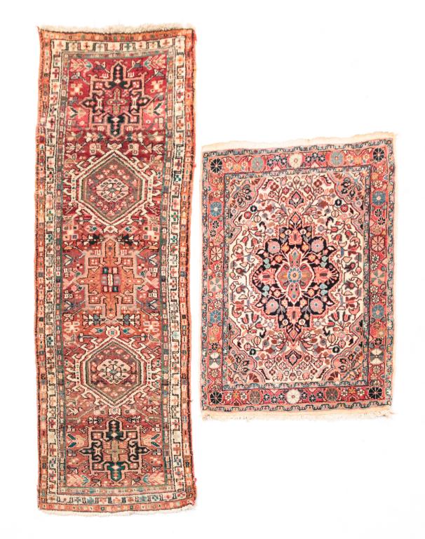 TWO ORIENTAL RUGS. (1 of 3)