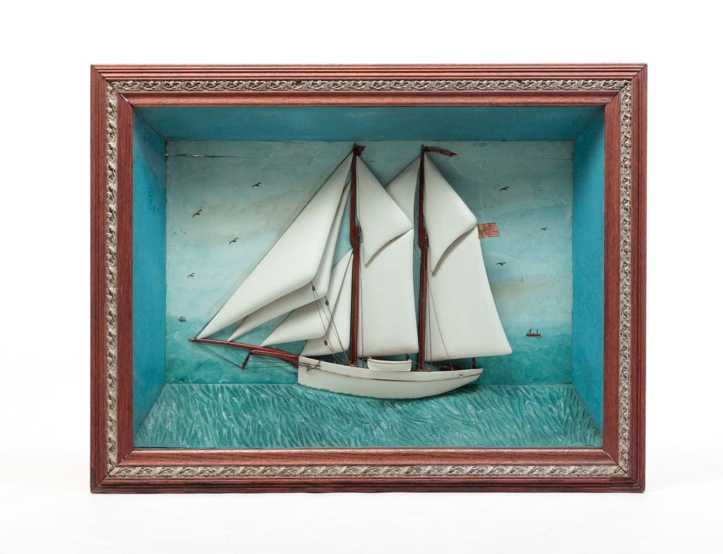 AMERICAN SHIP DIORAMA. (1 of 4)