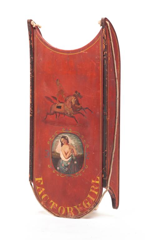 AMERICAN DECORATED "FACTORYGIRL" SLED. (1 of 6)
