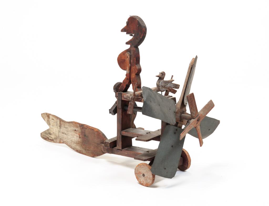 AMERICAN FOLK ART WHIRLIGIG. (1 of 4)