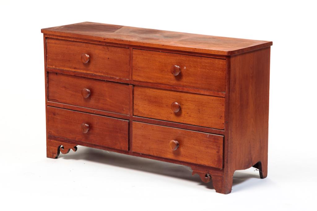 AMERICAN CHEST OF DRAWERS. (1 of 3)