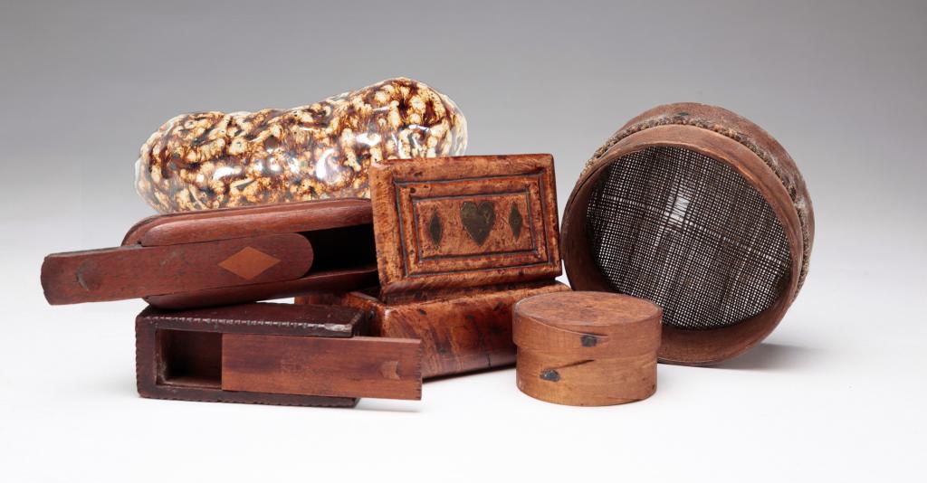 FIVE PIECES WITH BOXES, SEWERTILE POTATO AND SIEVE. (1 of 7)