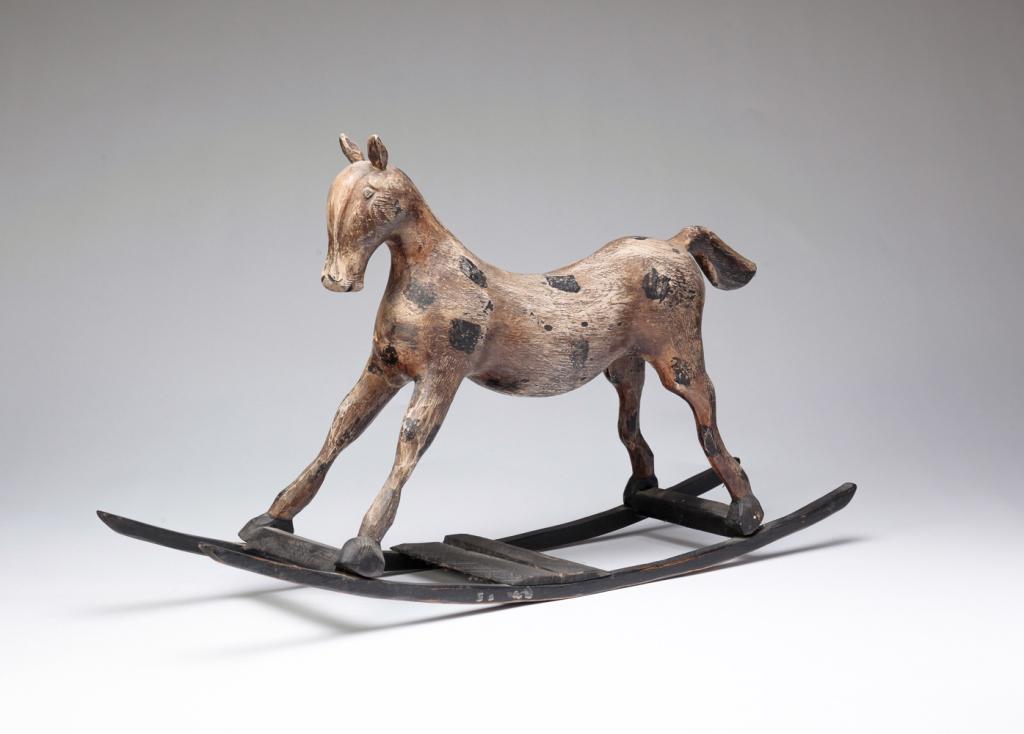 CONTEMPORARY FOLK ART ROCKING HORSE TOY. (1 of 4)