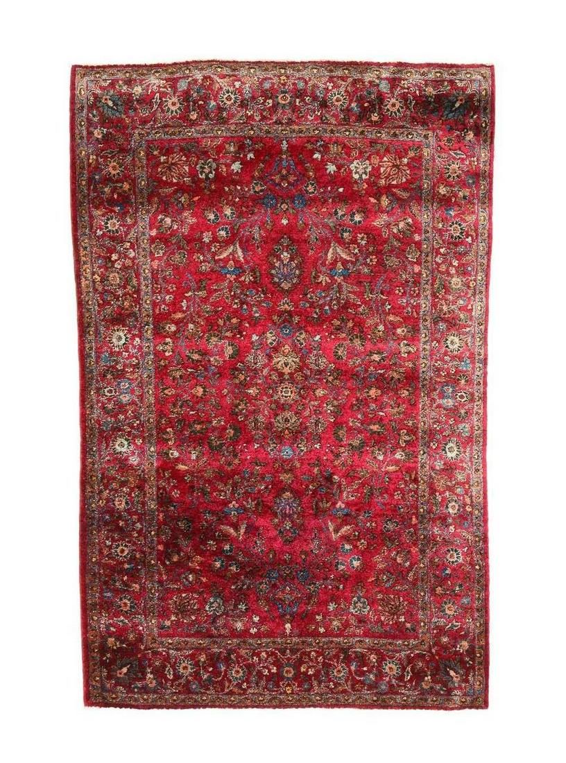 PERSIAN SILK KASHAN RUG. (1 of 4)