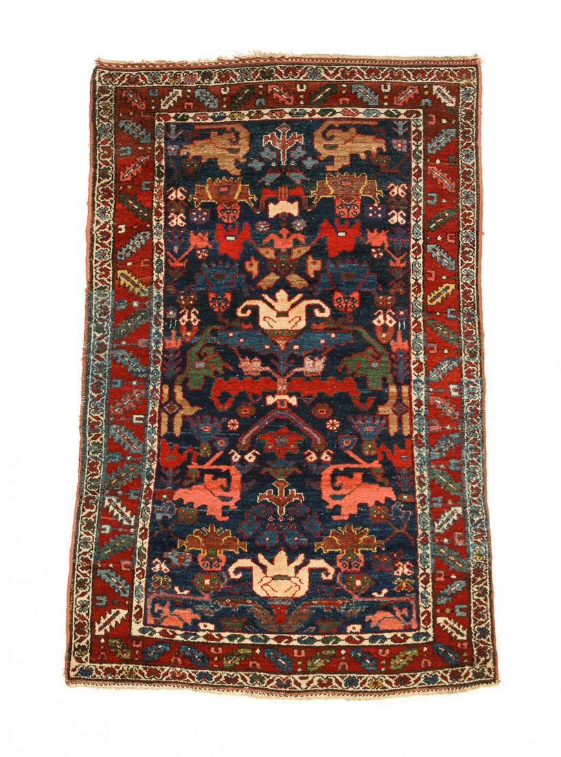 NORTHWEST PERSIAN SANJABI KURD RUG. (1 of 4)