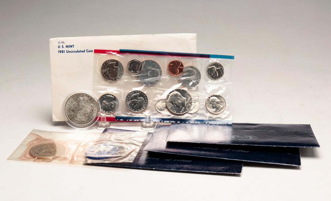 1981 PROOF SET, EISENHOWER AND MORGAN DOLLARS (1 of 3)