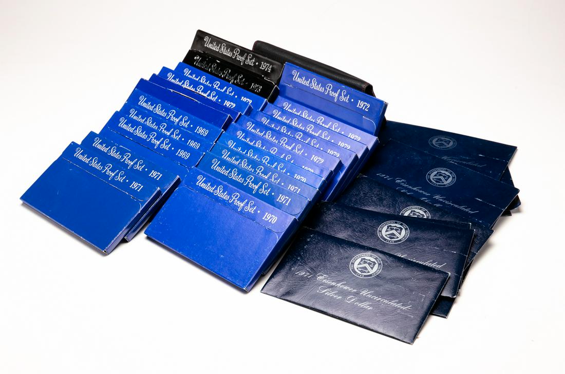 GROUP OF PROOF SETS AND EISENHOWER DOLLARS (1 of 4)