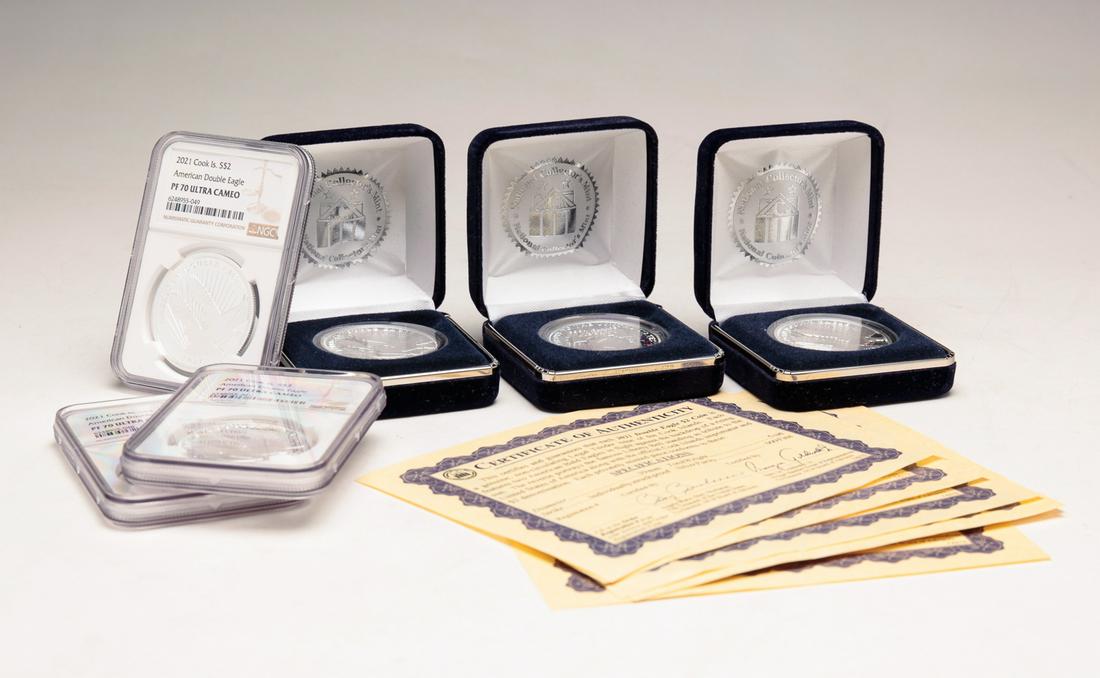 SIX 2021 AMERICAN DOUBLE EAGLE SILVER ROUNDS (1 of 5)