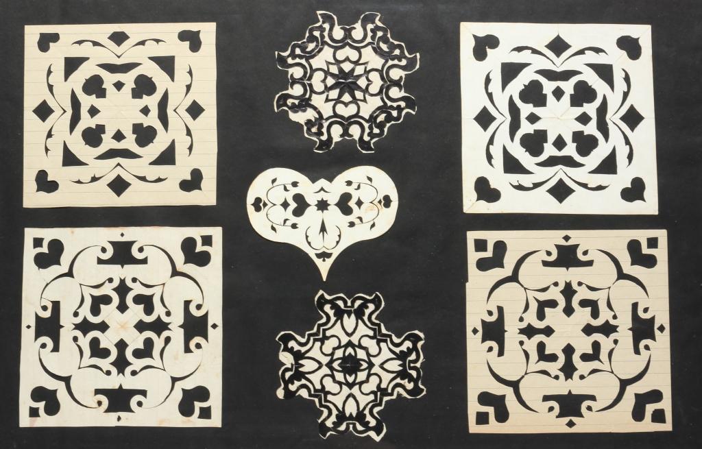 GROUP OF AMERICAN PAPER CUT OUTS. (1 of 5)